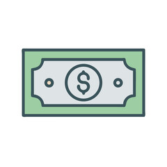 Poster - Dollar Bill Icon Representing Paper Currency