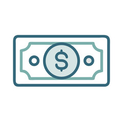 Poster - Dollar Bill Icon Representing Paper Currency