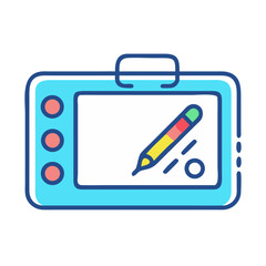 Poster - Drawing Tablet Icon Representing Digital Art Toy
