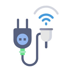 Poster - Electrical Plug Icon Representing Smart Power Connectivity