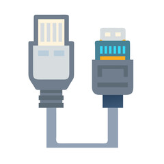 Poster - Ethernet Cable Icon Representing Wired Network Connection
