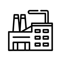 Poster - Factory Icon Representing Manufacturing or Production Facility