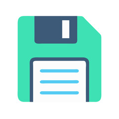 Leinwandbilder - Floppy Disk Icon Representing Legacy Data Storage