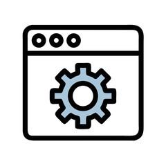 Poster - Gear Settings Icon Representing Configuration Panel