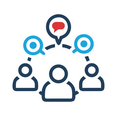 Aufkleber - Group Collaboration Icon Representing Team Feedback