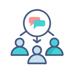 Aufkleber - Group Collaboration Icon Representing Team Feedback