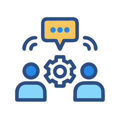Aufkleber - Group Collaboration Icon Representing Team Feedback