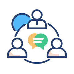 Aufkleber - Group Collaboration Icon Representing Team Feedback