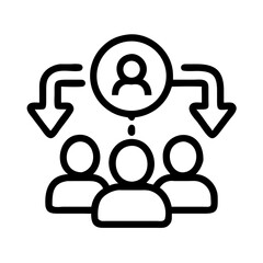 Aufkleber - Group Collaboration Icon Representing Team Feedback