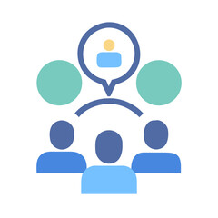 Aufkleber - Group Collaboration Icon Representing Team Feedback