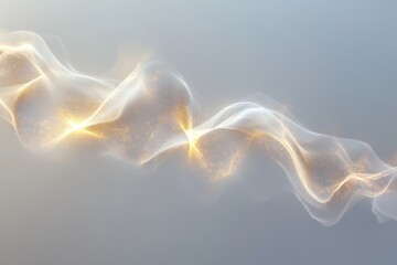 Poster - Ethereal wave of light and energy flowing in a serene atmosphere during the daytime