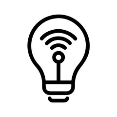 Aufkleber - Light Bulb Icon – Smart Lighting Control Symbol for Automation and Technology