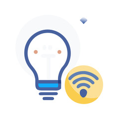 Aufkleber - Light Bulb Icon – Smart Lighting Control Symbol for Automation and Technology