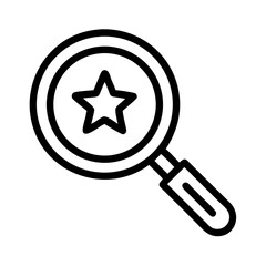 Poster - Magnifying Glass with Star Icon Representing Featured Search or Highlighted Discovery