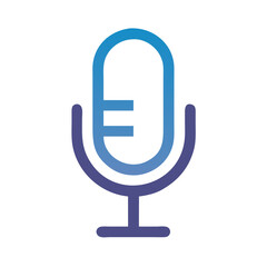 Poster - Microphone Icon Representing Voice Input or Record