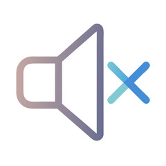 Poster - Muted Speaker Icon Representing Sound Off Status