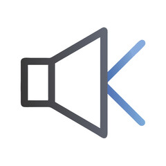 Poster - Muted Speaker Icon Representing Sound Off Status