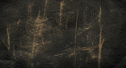 Aufkleber - Distressed and Textured Black Leather Surface with Aged Details