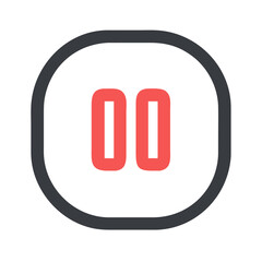 Leinwandbilder - Pause Icon Representing Media Playback