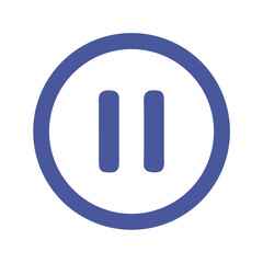 Leinwandbilder - Pause Icon Representing Media Playback