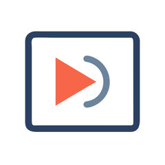 Poster - Play Button Icon Representing Media Start Action
