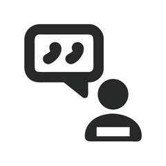 Fototapete - Quotation Mark Icon Representing User Comment or Feedback