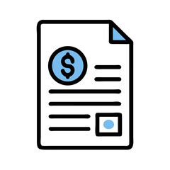 Poster - Resume Document Icon Representing Applicant Profile Submission