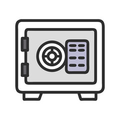 Poster - Safe Box Icon Representing Personal Item Security