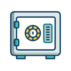Poster - Safe Box Icon Representing Personal Item Security