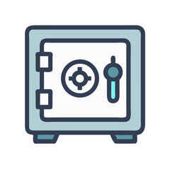 Poster - Safe Box Icon Representing Personal Item Security