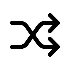 Fototapete - Shuffle Icon Representing Random Playback Function