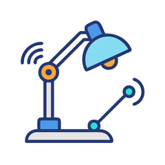 Aufkleber - Smart Desk Lamp Icon Representing Connected Lighting Control