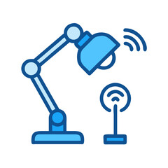 Aufkleber - Smart Desk Lamp Icon Representing Connected Lighting Control