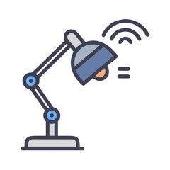 Aufkleber - Smart Desk Lamp Icon Representing Connected Lighting Control