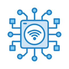Fototapete - Smart Home Hub Icon Representing Centralized Device Control