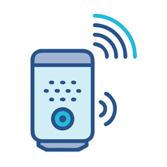 Poster - Smart Speaker Icon – Voice-Controlled Audio Device Symbol, Smart Home Assistant
