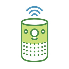 Poster - Smart Speaker Icon – Voice-Controlled Audio Device Symbol, Smart Home Assistant