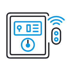 Aufkleber - Smart Thermostat Icon – Temperature Control Symbol, Home Climate Management