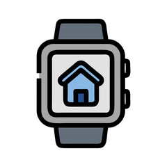 Poster - Smartwatch Icon – Wearable Home Control Symbol, Smart Device Interface