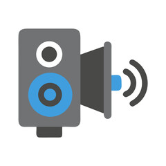 Poster - Speaker Icon – Audio Output Equipment, Sound Device, Loudspeaker Symbol