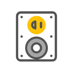 Poster - Speaker Icon – Audio Output Equipment, Sound Device, Loudspeaker Symbol