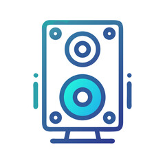 Poster - Speaker Icon – Party Sound System, Music Volume, Loudspeaker Symbol

