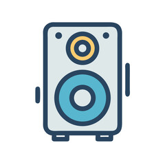 Poster - Speaker Icon – Party Sound System, Music Volume, Loudspeaker Symbol

