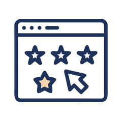 Aufkleber - Star Rating Icon Representing Customer Evaluation