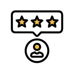 Aufkleber - Star Rating Icon Representing Customer Evaluation