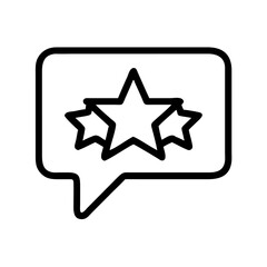 Aufkleber - Star Rating in Speech Bubble Icon Representing Customer Feedback