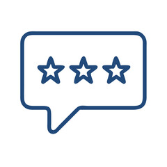 Aufkleber - Star Rating in Speech Bubble Icon Representing Customer Feedback