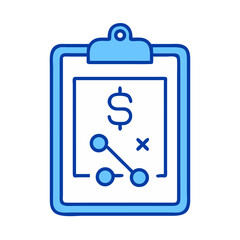 Fototapete - Strategy Clipboard Icon Representing Business Finance