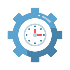 Aufkleber - time gear icon – task scheduling and time management symbol