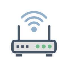 Poster - Wireless Router Icon Representing Internet Connection and Network Access